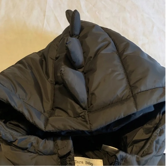 Zara Baby Toddler Dinosaur Puffer Jacket Coat Zip Up 2/3 - Picture 3 of 8
